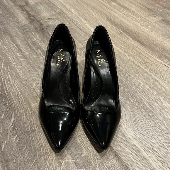 Patent Black Melia Heels - Picture 1 of 4